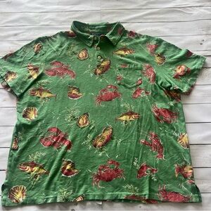 Polo Ralph Lauren Men's Sea Critter Print Polo Shirt Sz 2XL